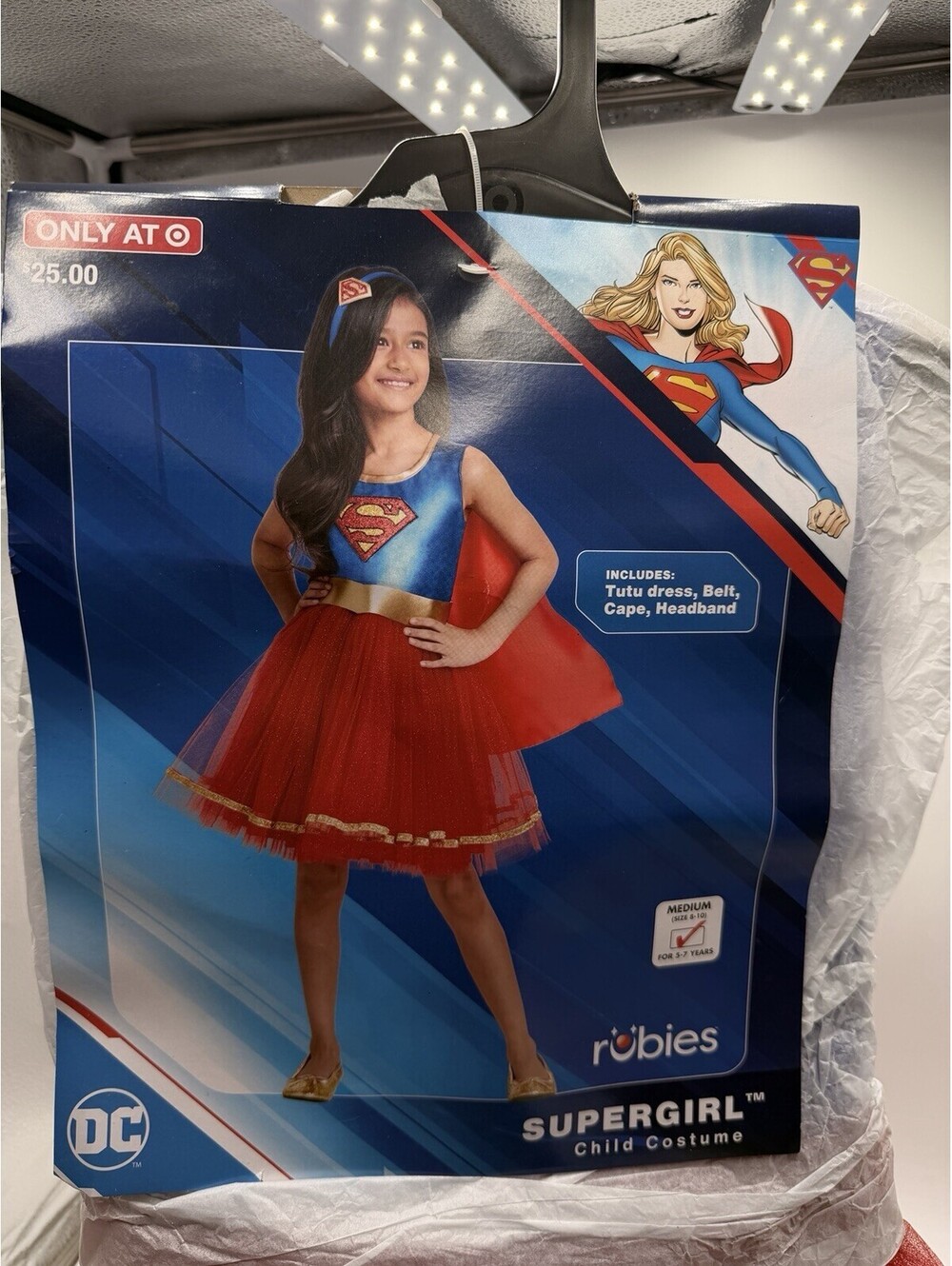 New DC WONDER WOMAN DRESS - Kids Superhero Tutu Costume - Child Size Med 8-10
